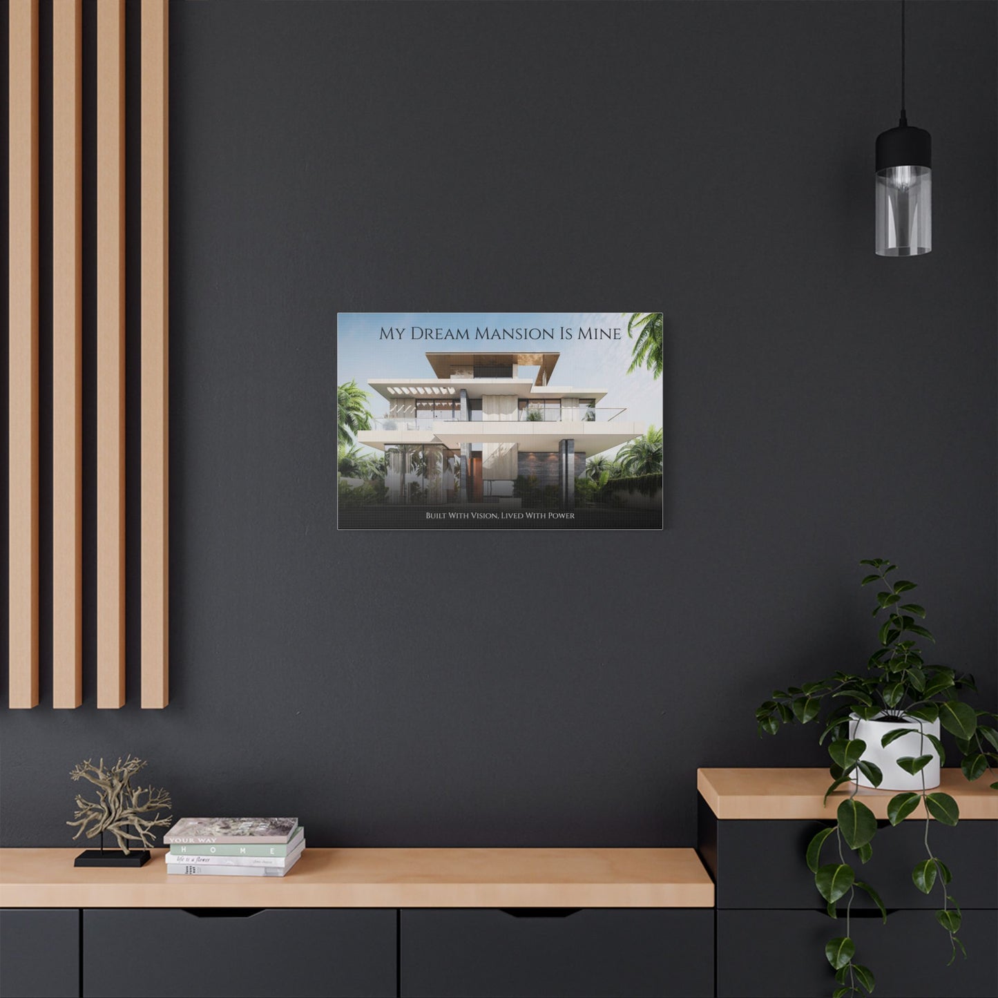 Dream Mansion Manifestation Canvas for Bedrooms and Living Rooms