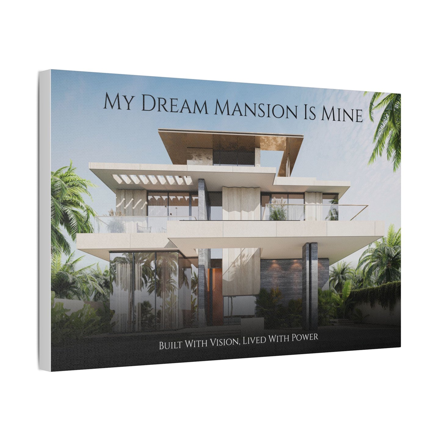 Dream Mansion Manifestation Canvas for Bedrooms and Living Rooms