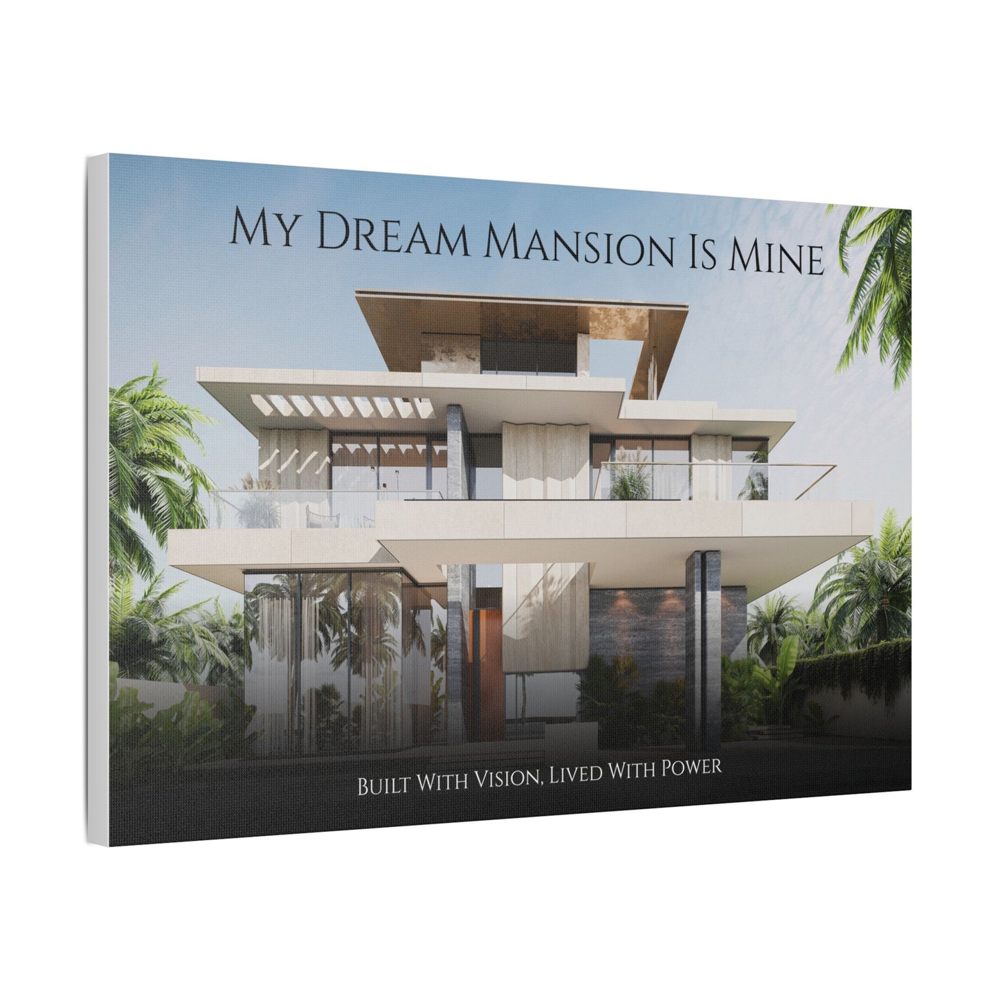 Dream Mansion Manifestation Canvas for Bedrooms and Living Rooms