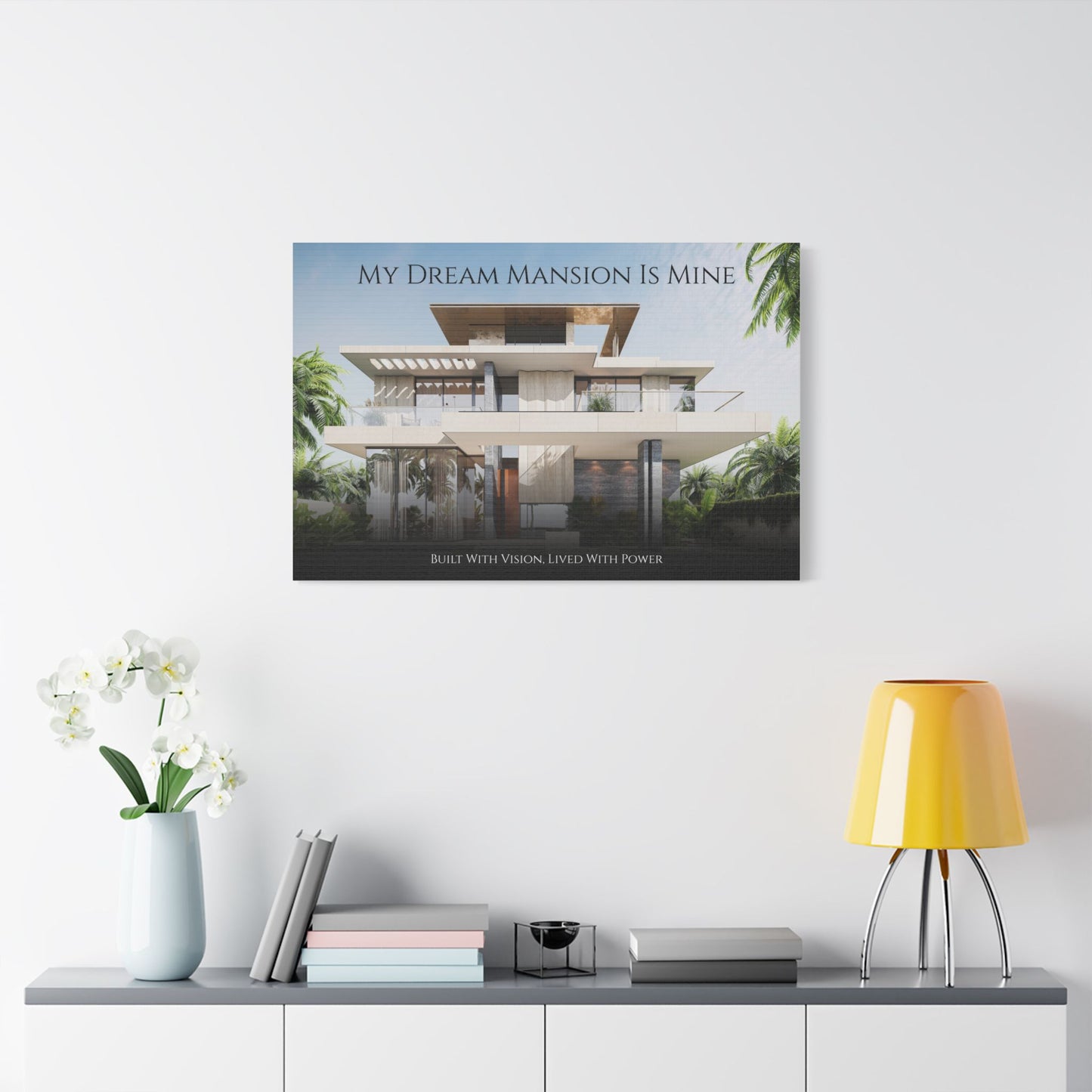 Dream Mansion Manifestation Canvas for Bedrooms and Living Rooms