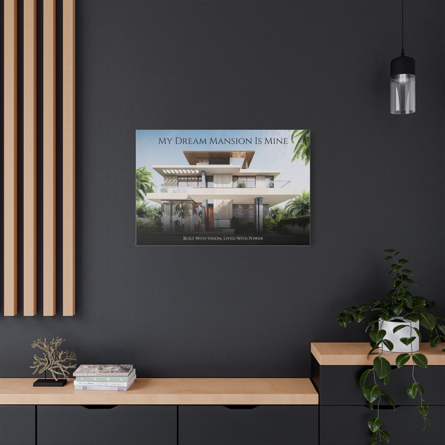 Dream Mansion Manifestation Canvas for Bedrooms and Living Rooms