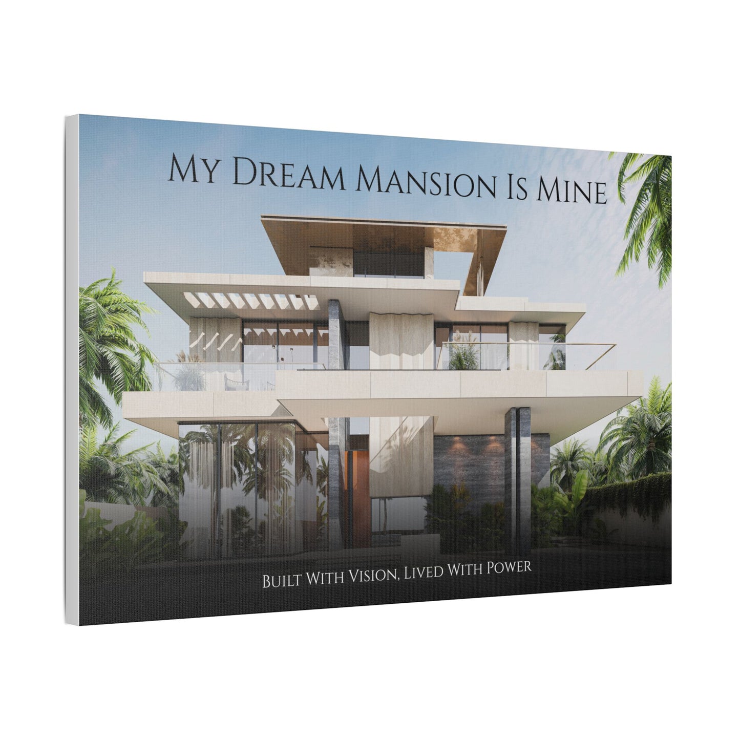 Dream Mansion Manifestation Canvas for Bedrooms and Living Rooms