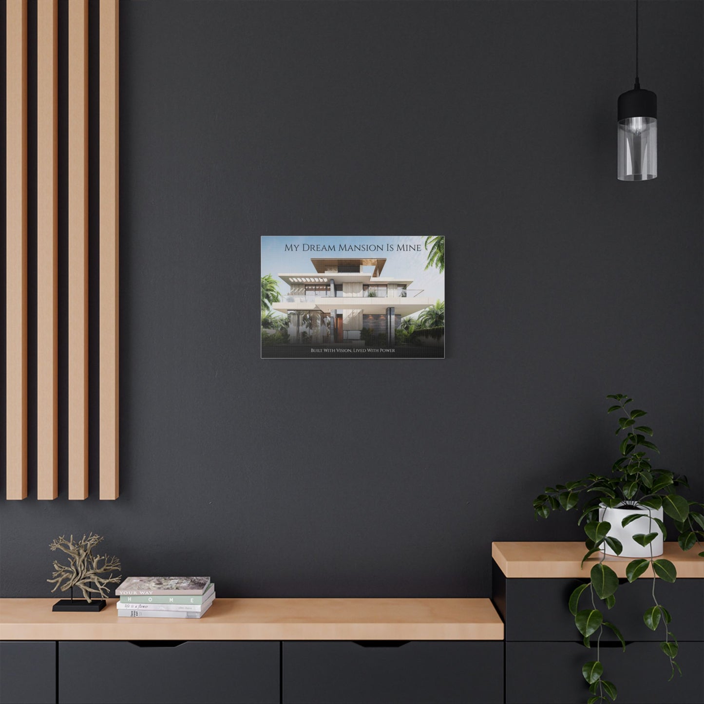 Dream Mansion Manifestation Canvas for Bedrooms and Living Rooms