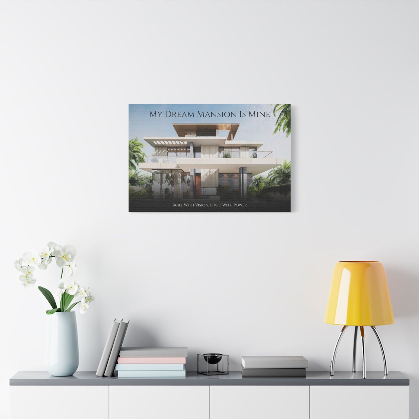 Dream Mansion Manifestation Canvas for Bedrooms and Living Rooms