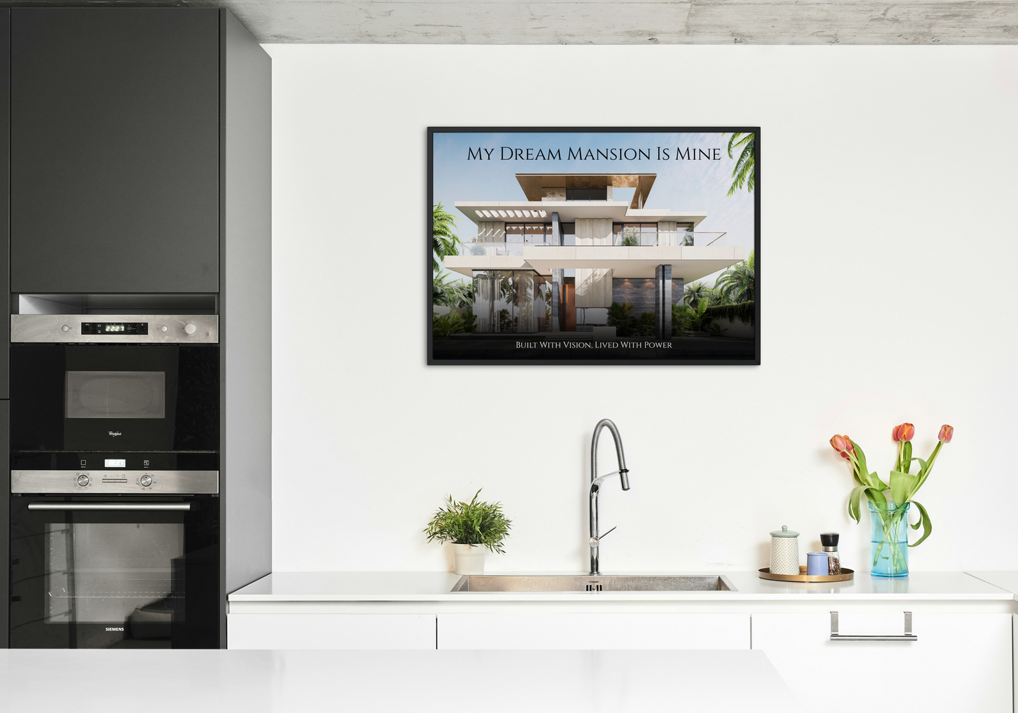 Mansion Manifestor – Vision Board Wall Art for Living Room & Bedroom