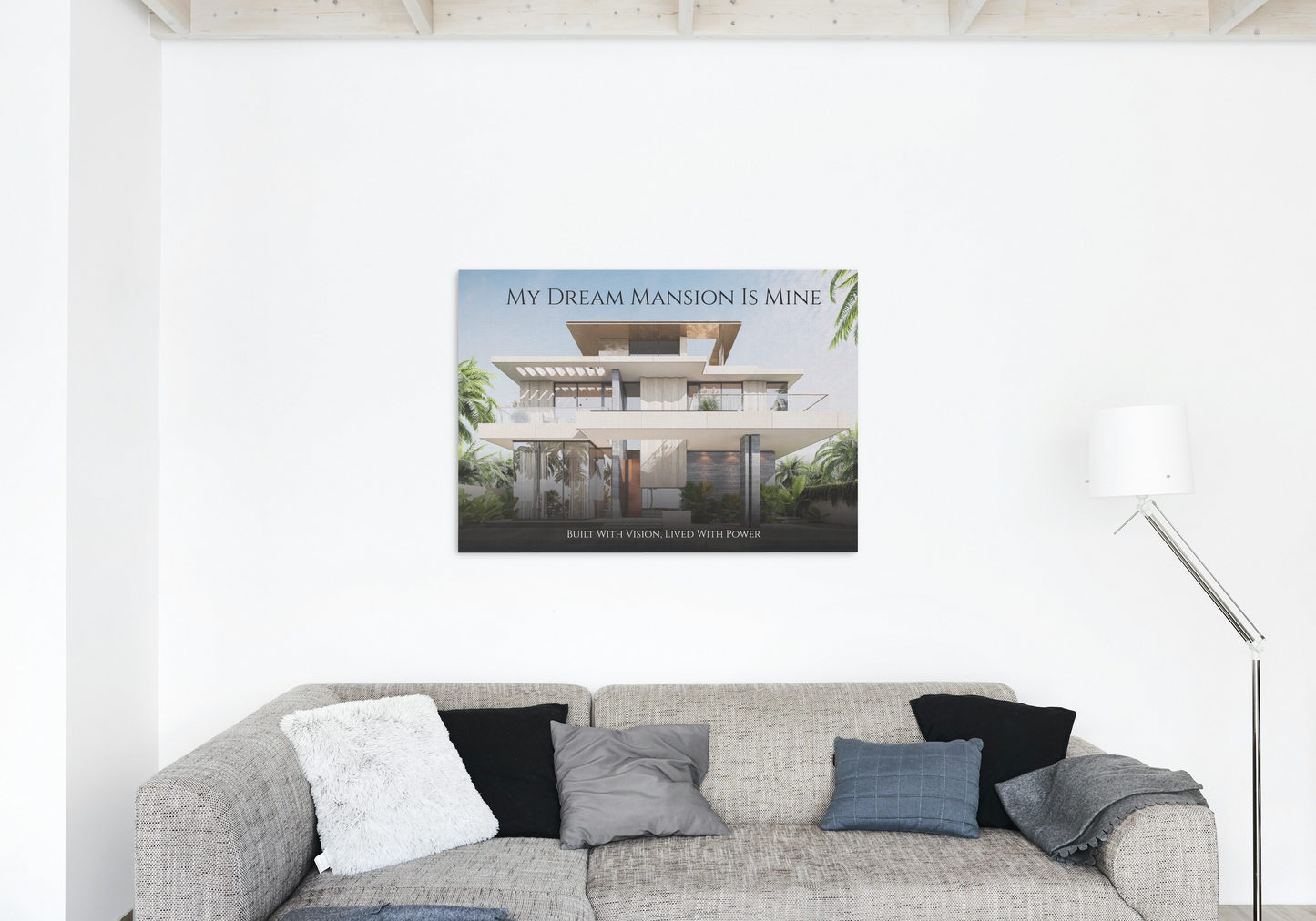 Mansion Manifestor – Vision Board Wall Art for Living Room & Bedroom